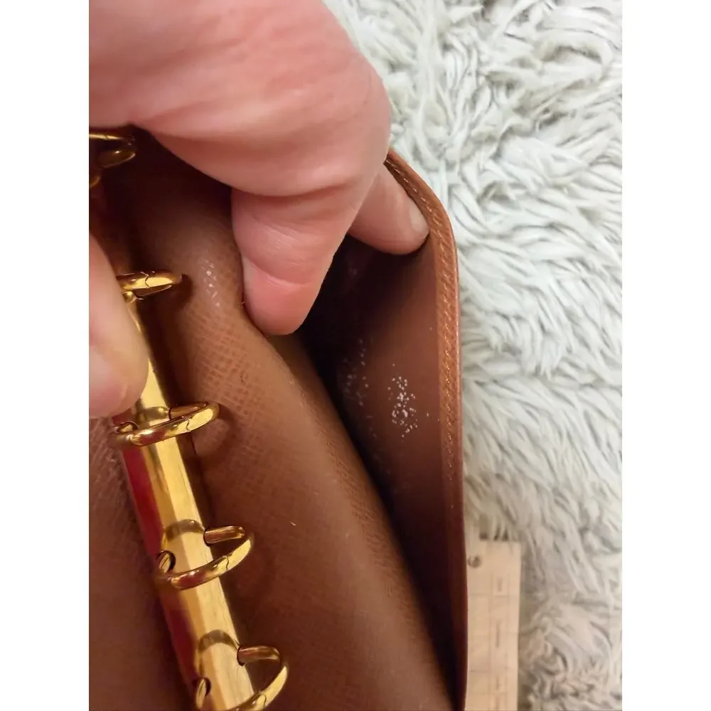 Louis Vuitton Monogram Agenda Small 6-Ring Planner Cover Brown Canvas Authentic